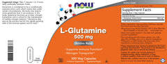 Two NOW Foods L-Glutamine bottles stacked for value and consistency.