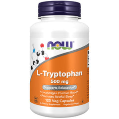 NOW Foods L-Tryptophan bottle pour for easy dosing during daily routine