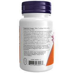 NOW Foods Lutein Esters bottle pour showcases dosage convenience and easy daily use