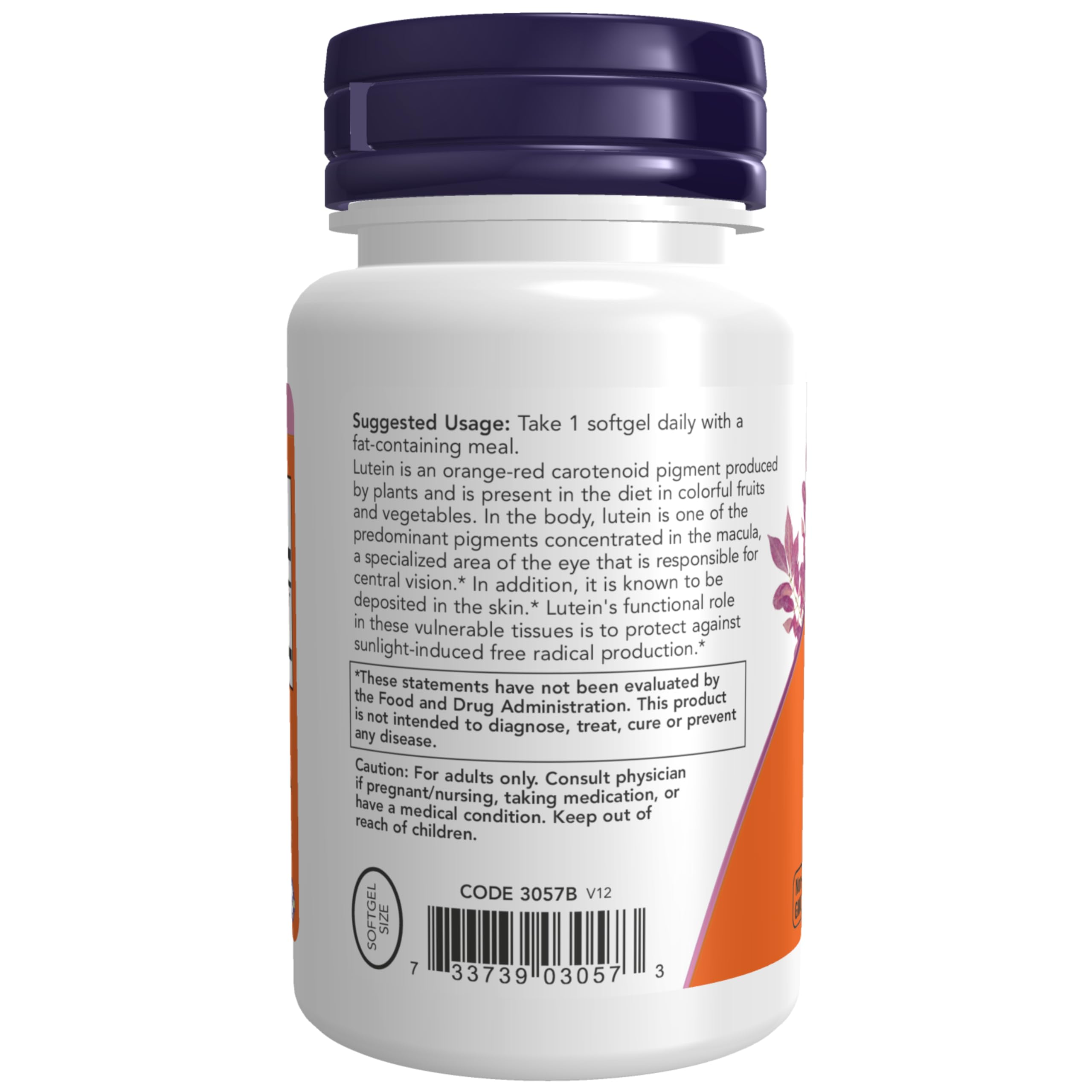 NOW Foods Lutein softgels package front, two-pack packaging for convenient daily use