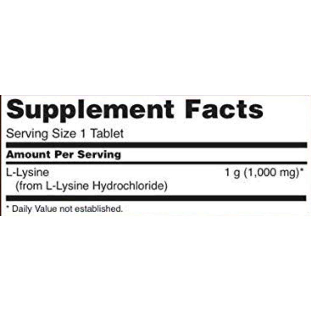 NOW Foods L-Lysine 1000mg four-pack packaging for savings and convenience