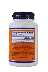 Two magnesium citrate tablets showing the 2-tablet serving.