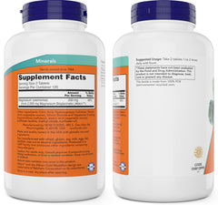 NOW Foods Magnesium Glycinate tablets pouring into hand for easy daily intake.
