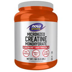 NOW Foods Micronized Creatine Powder bottle for energy support during workouts