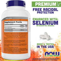 Now Foods NAC 600 mg capsules close-up for easy daily use.