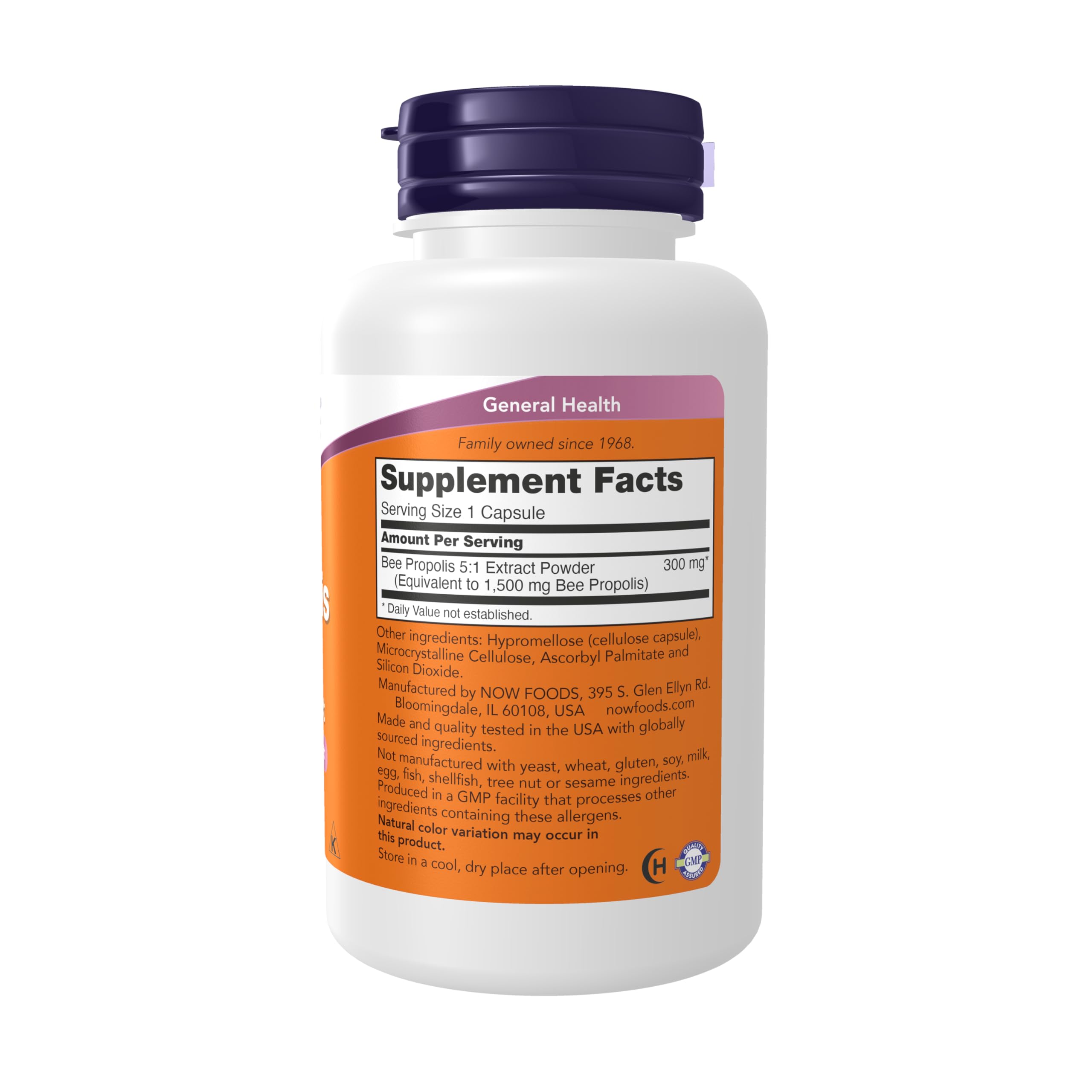 NOW Foods Propolis 1500 mg pack-of-3 bottles on shelf for value.