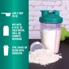 NOW Foods pumpkin seed protein powder in a shaker scene for post-workout fueling.