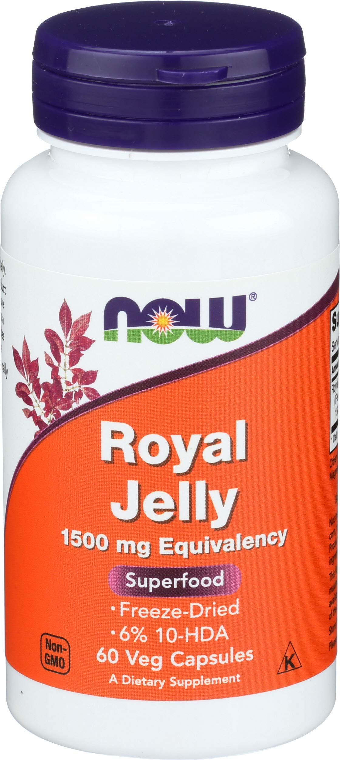 NOW Foods Royal Jelly 1500mg bottle highlights high potency for daily wellness.