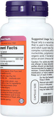 NOW Foods Royal Jelly capsules close-up emphasizing convenience and capsule form.