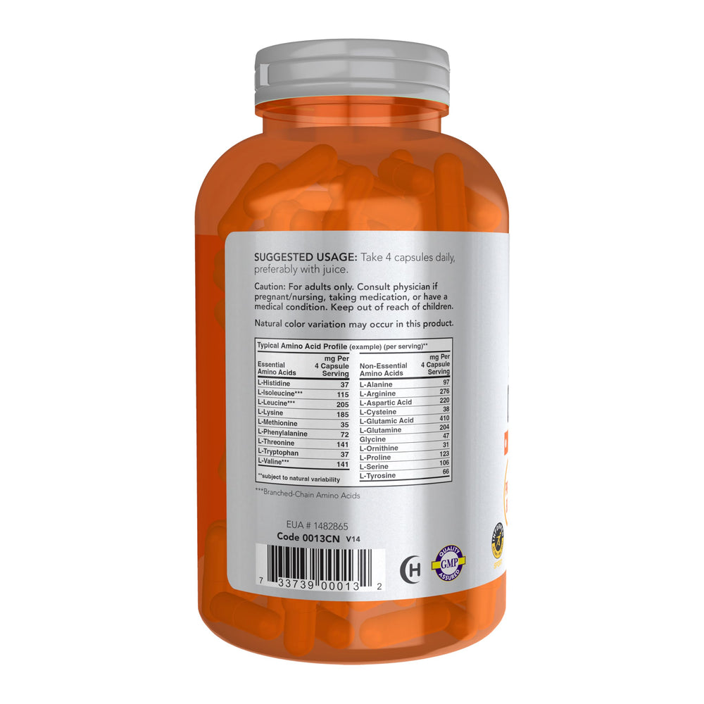 NOW Foods Amino Complete pour scene with beverage, ideal post-workout refreshment