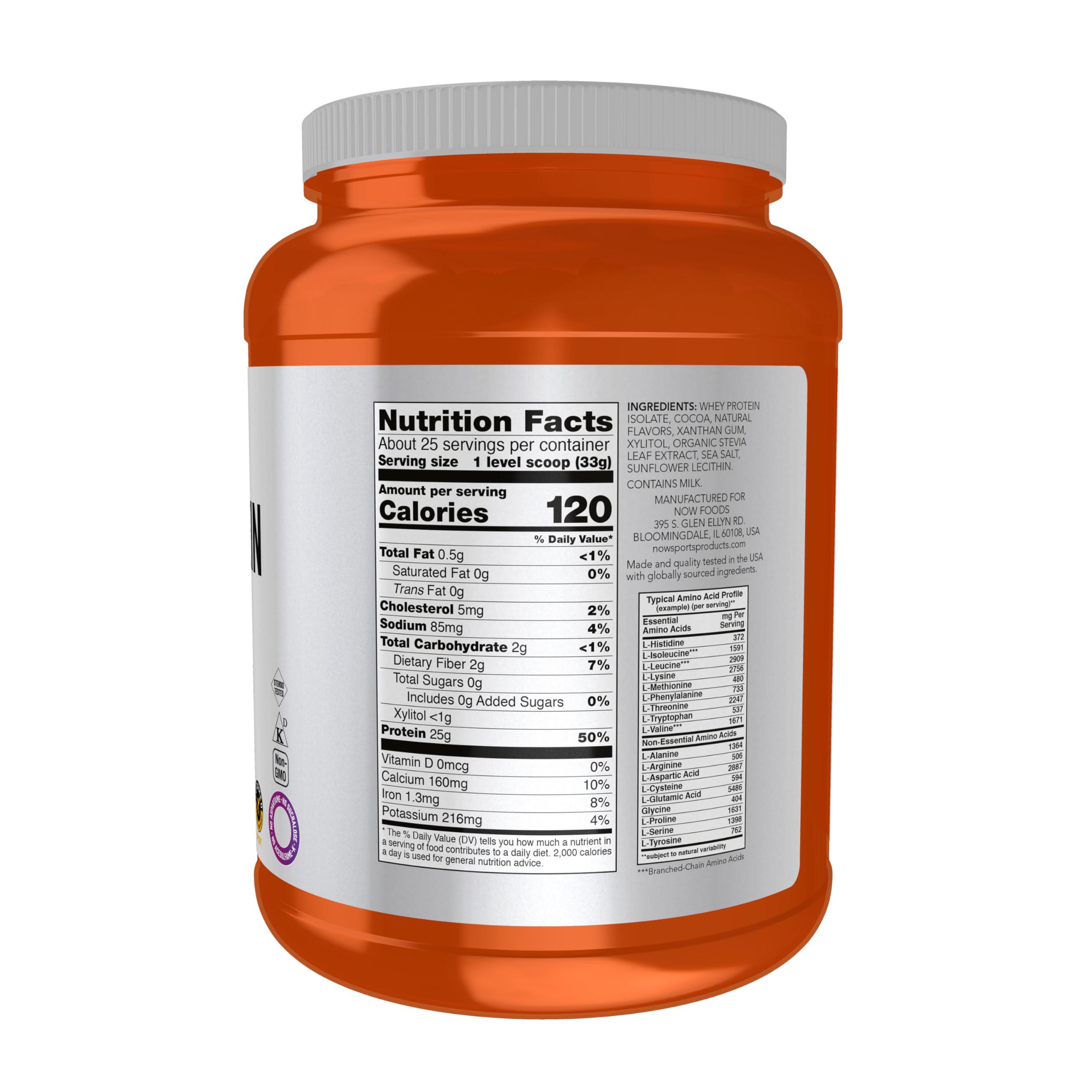 NOW Foods Whey Protein Isolate with BCAAs highlights training recovery during workouts