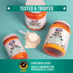 NOW Foods Whey Protein Isolate vanilla mix dissolves smoothly in water or milk