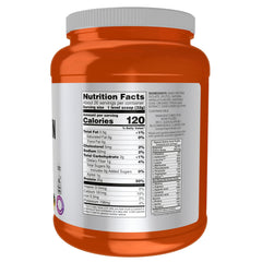 NOW Foods Whey Protein Isolate vanilla scoop closeup emphasizes fast digestion and rich flavor