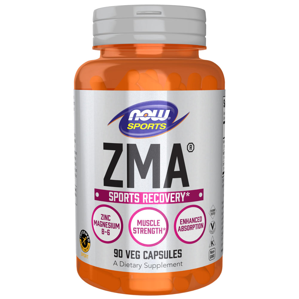 NOW Foods ZMA bottle front view for an easy daily supplement routine