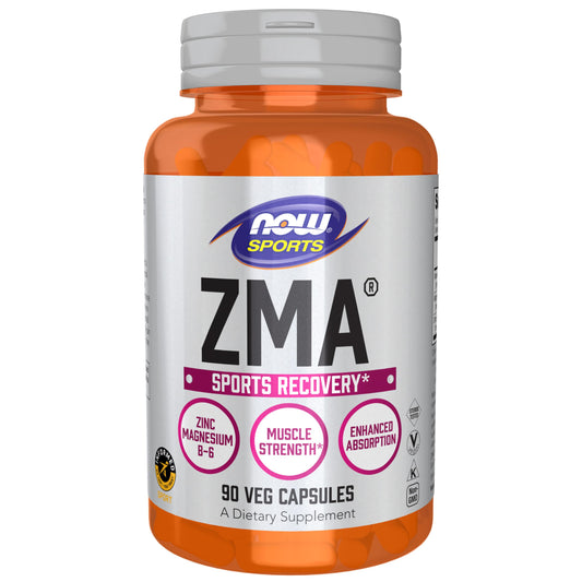 NOW Foods ZMA bottle front view for an easy daily supplement routine