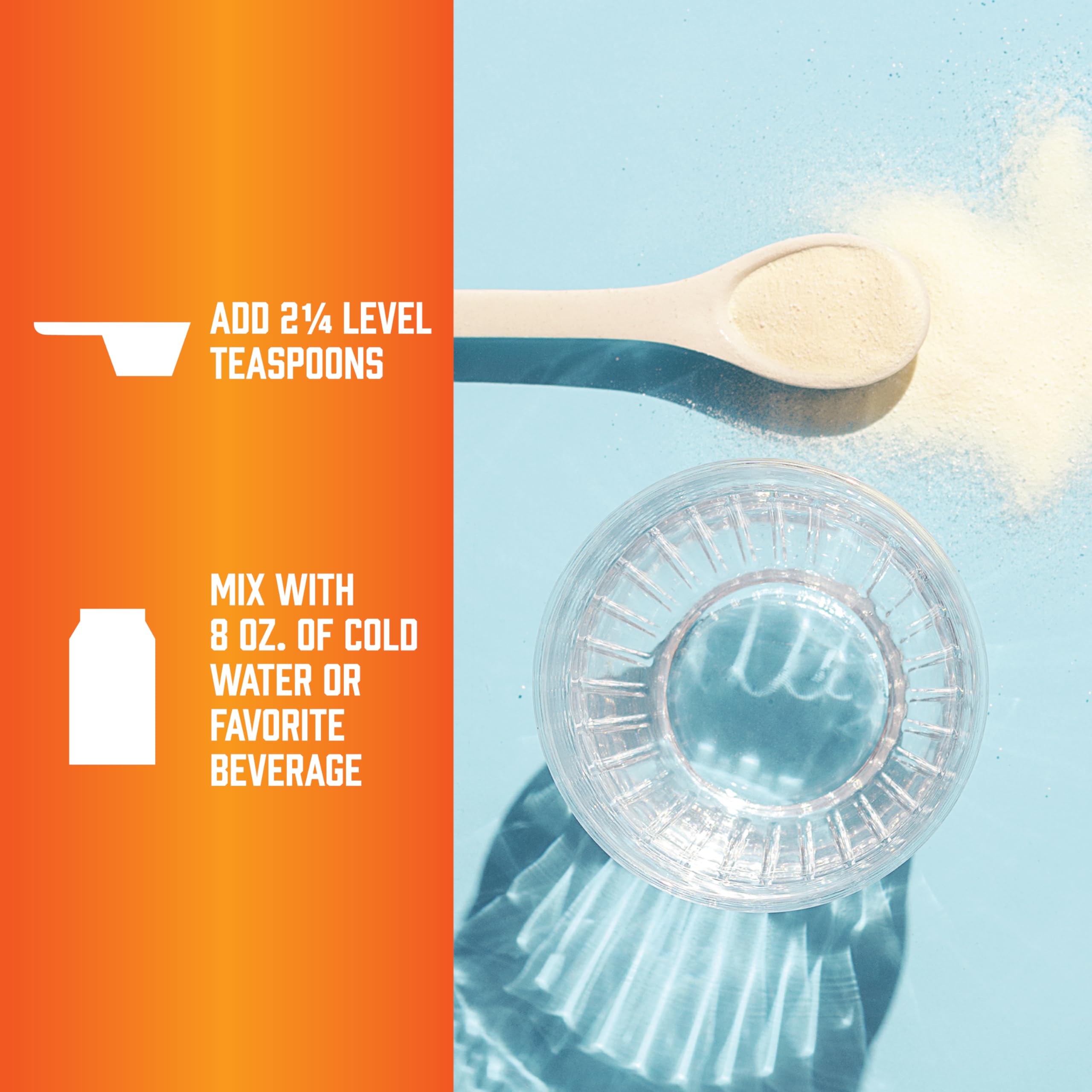 NOW Foods Amino-9 Essentials powder being poured into water—easy mixing for post-workout hydration.