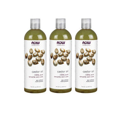 NOW Foods Castor Oil 16 oz bottle for skin and hair hydration