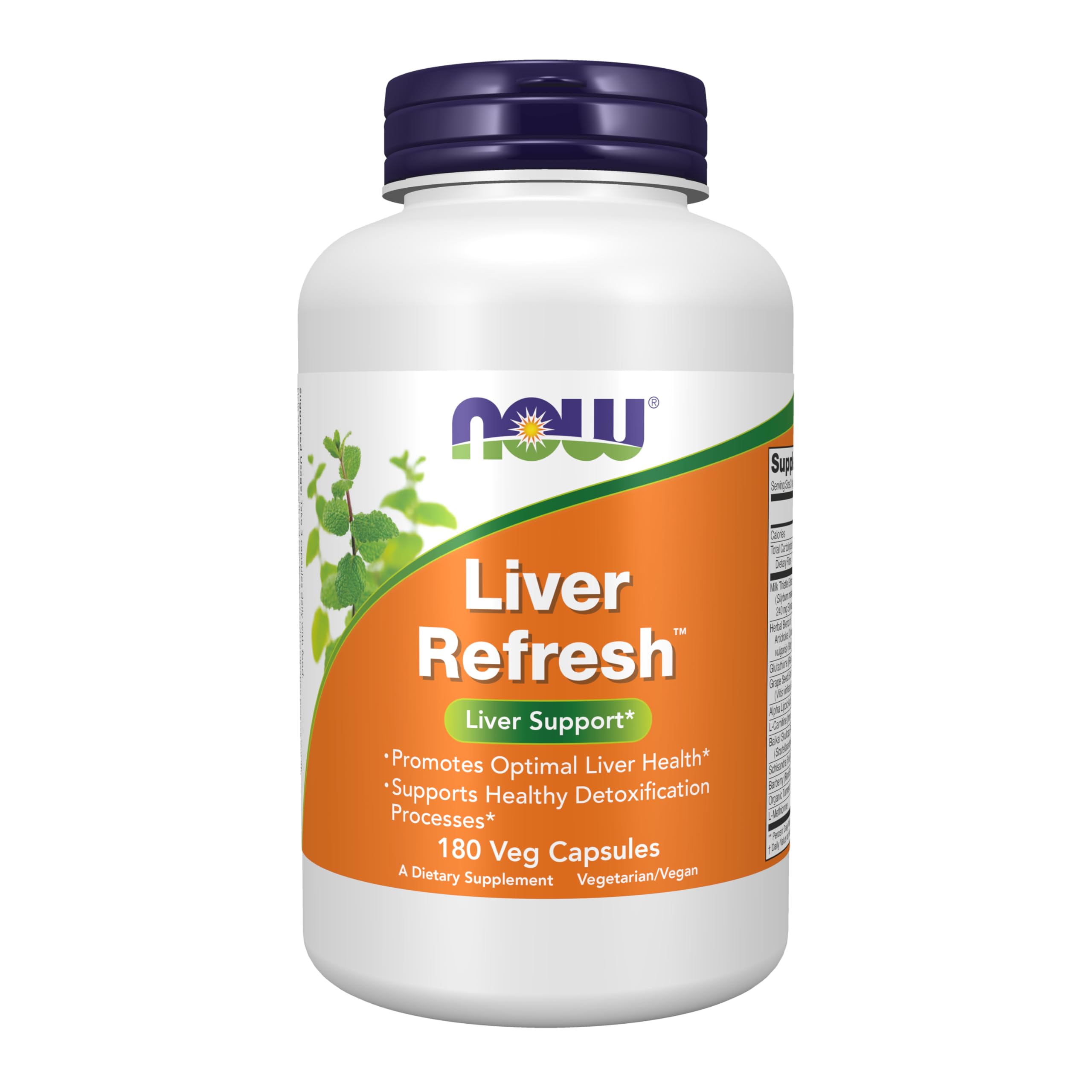 NOW Foods Liver Refresh bottle highlights milk thistle for liver support