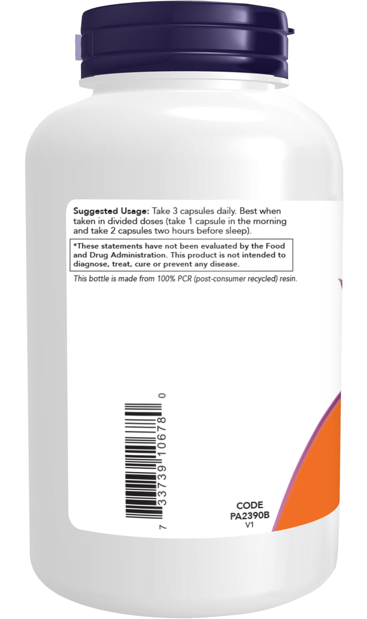 NOW Foods Magtein capsules closeup on vegan capsules for daily routines