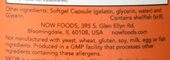 NOW Foods Neptune Krill Oil sustainability certification and GMP testing badges