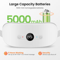 NOWWISH cordless heating pad with LED display for at-a-glance status and modes.
