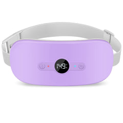 NOWWISH cordless heating pad worn as a belt for on-the-go cramps relief.