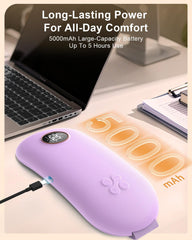 Electric waist belt offers six heat levels and massage modes for customizable comfort.