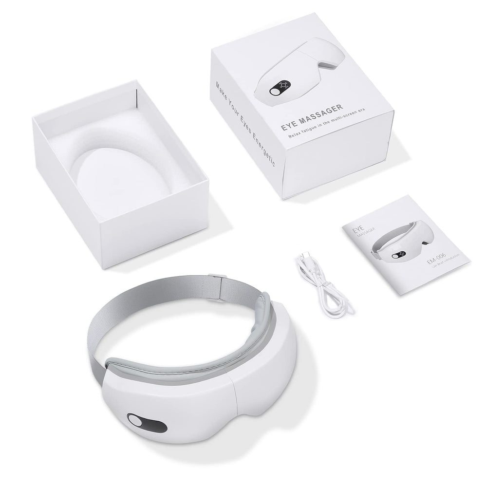 NOWWISH eye massager in its travel case for easy portability.