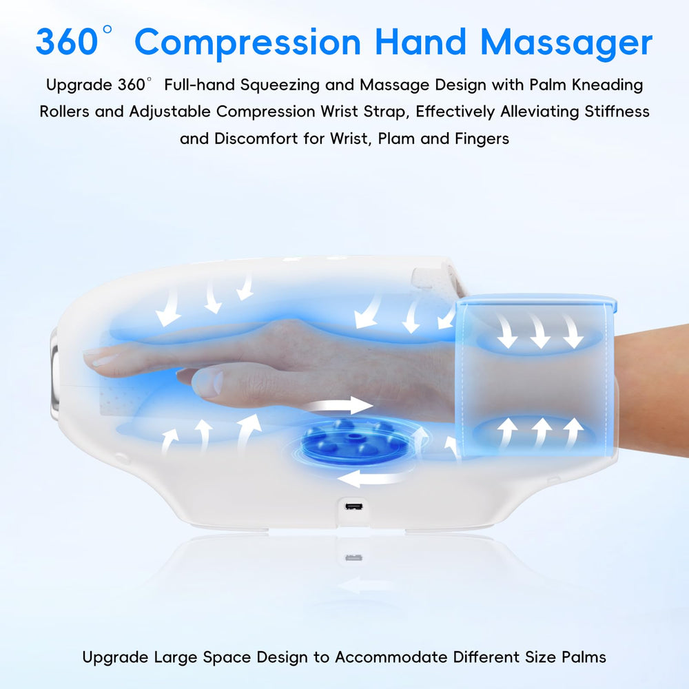 NOWWISH hand massager 360° air compression for full-hand relief
