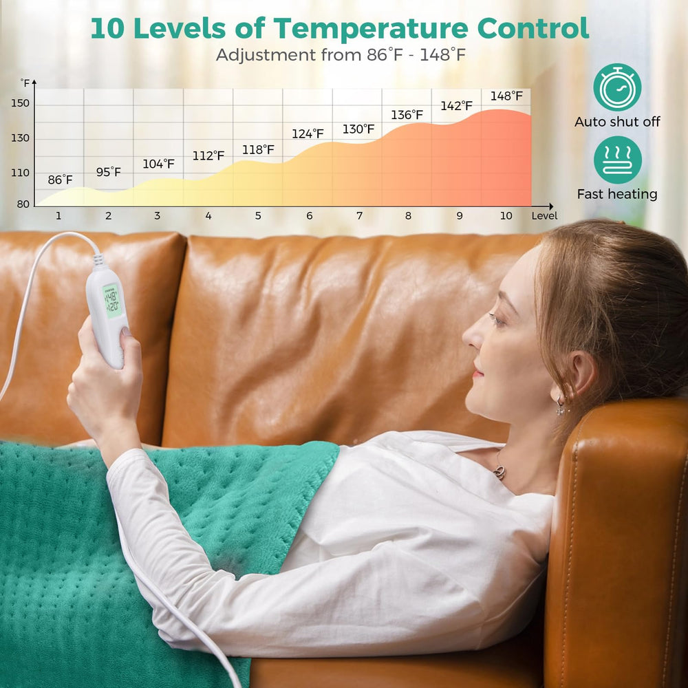 NOWWISH heating pad control with 10 heat settings.