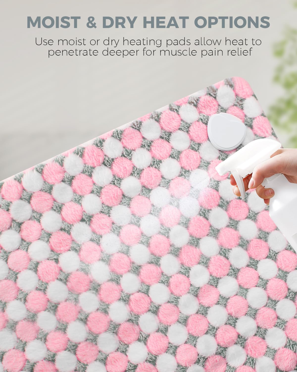 NOWWISH 33x17 inch heating pad delivers full-area coverage for targeted warmth.