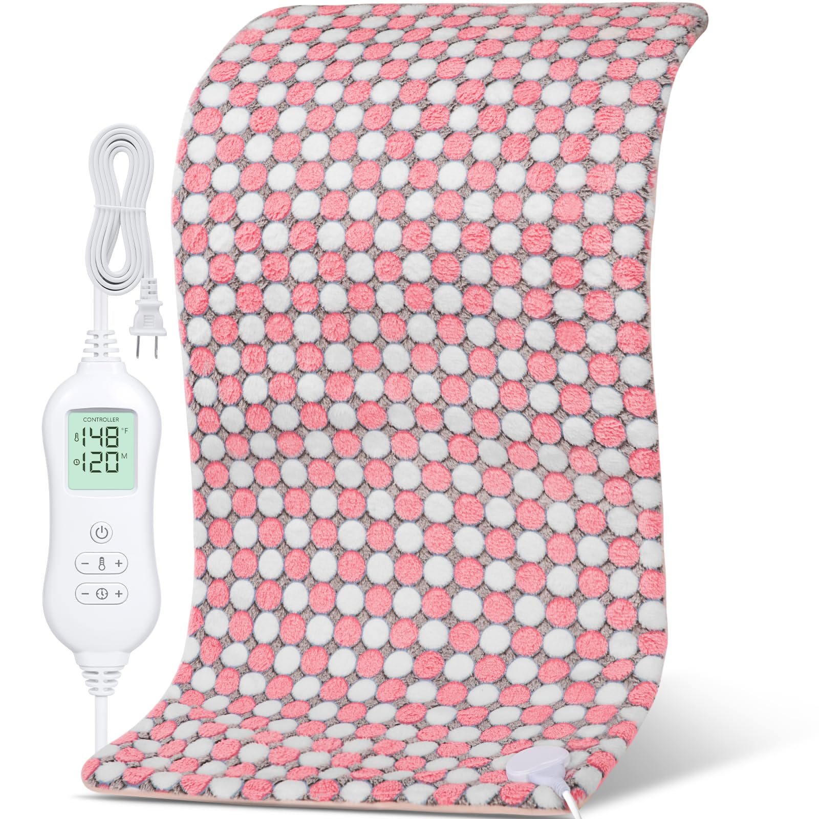 NOWWISH heating pad targets back pain relief with soothing warmth for tense muscles.