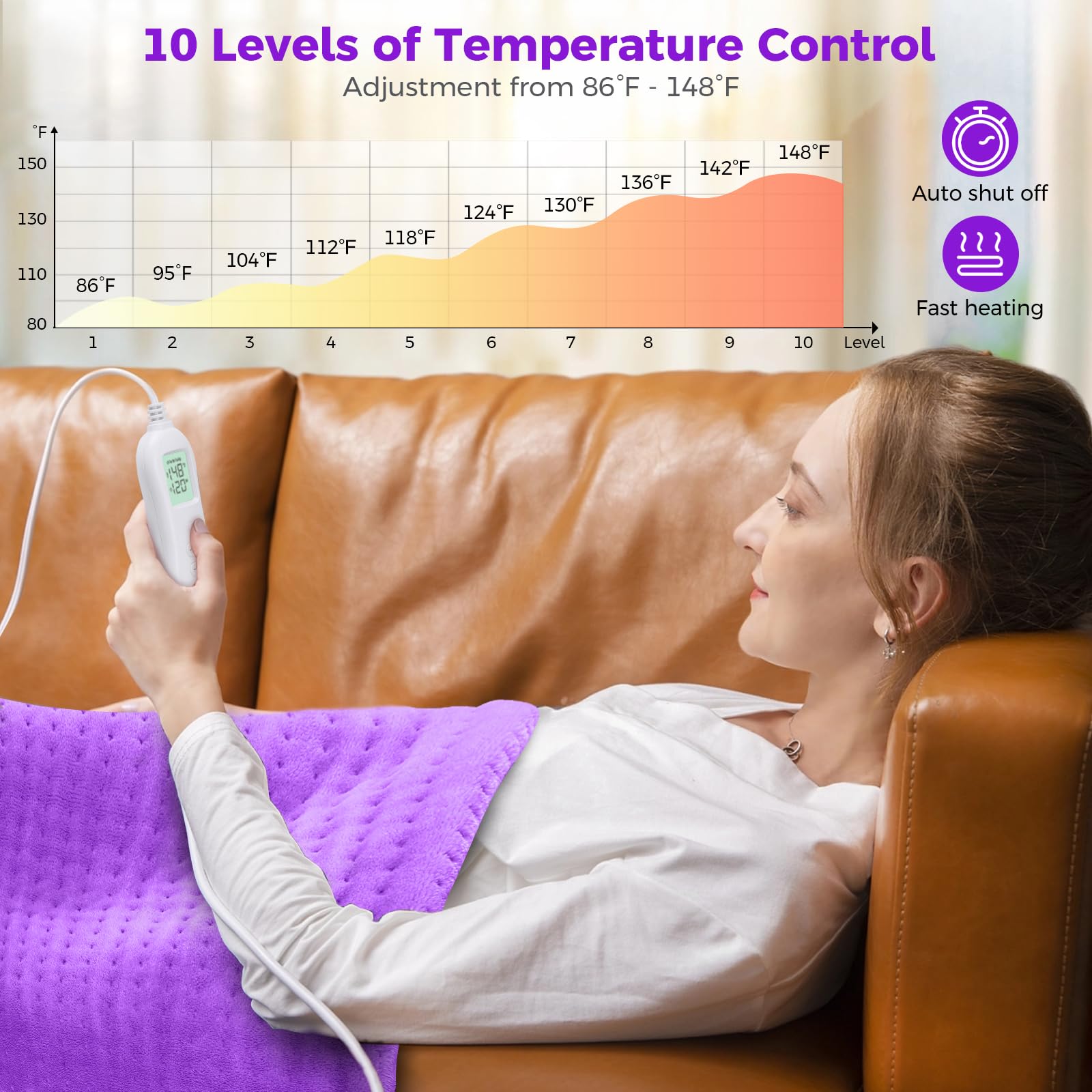 NOWWISH heating pad offers both dry and moist heat options for versatility.