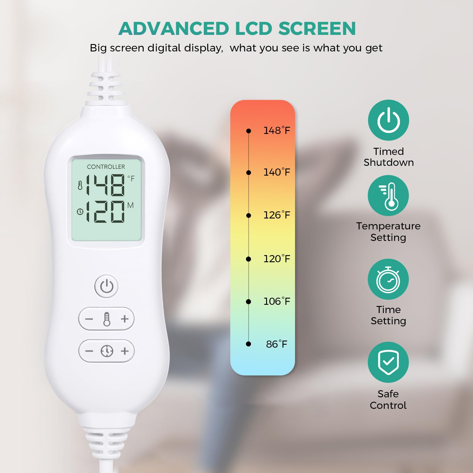 NOWWISH heating pad supports both dry and moist heat options.