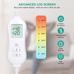 NOWWISH heating pad supports both dry and moist heat options.