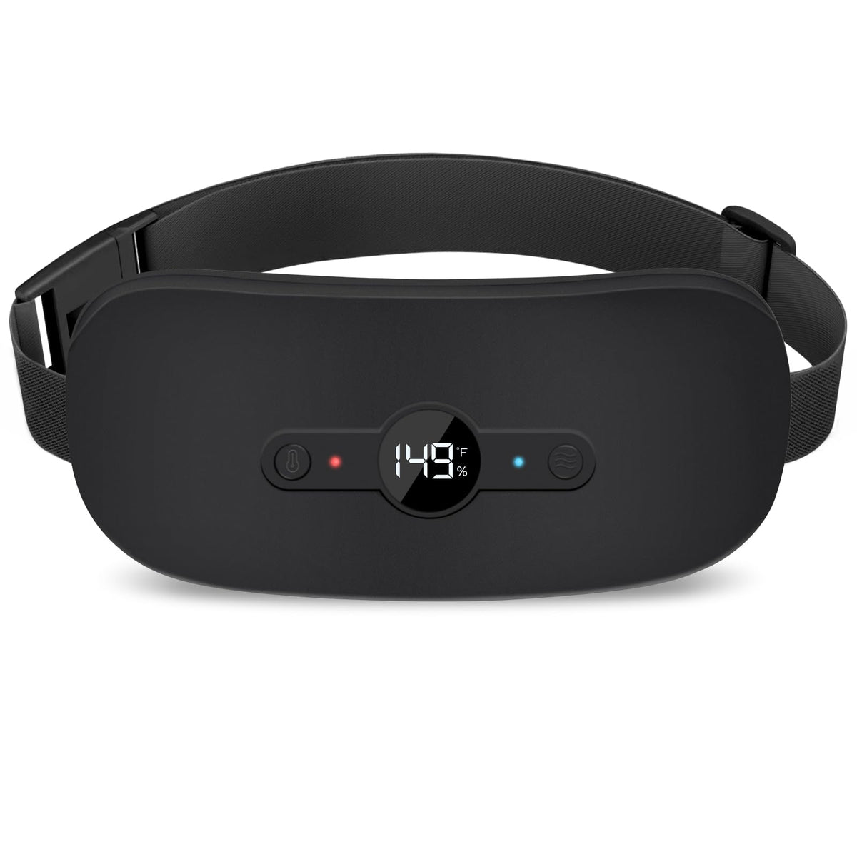 NOWWISH heating pad LED display shows battery, temperature, and mode for easy control.