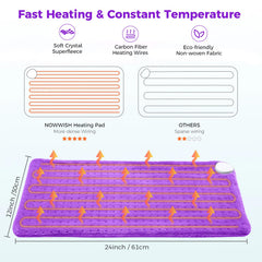 NOWWISH heating pad is machine washable with detachable controller for cleaning.
