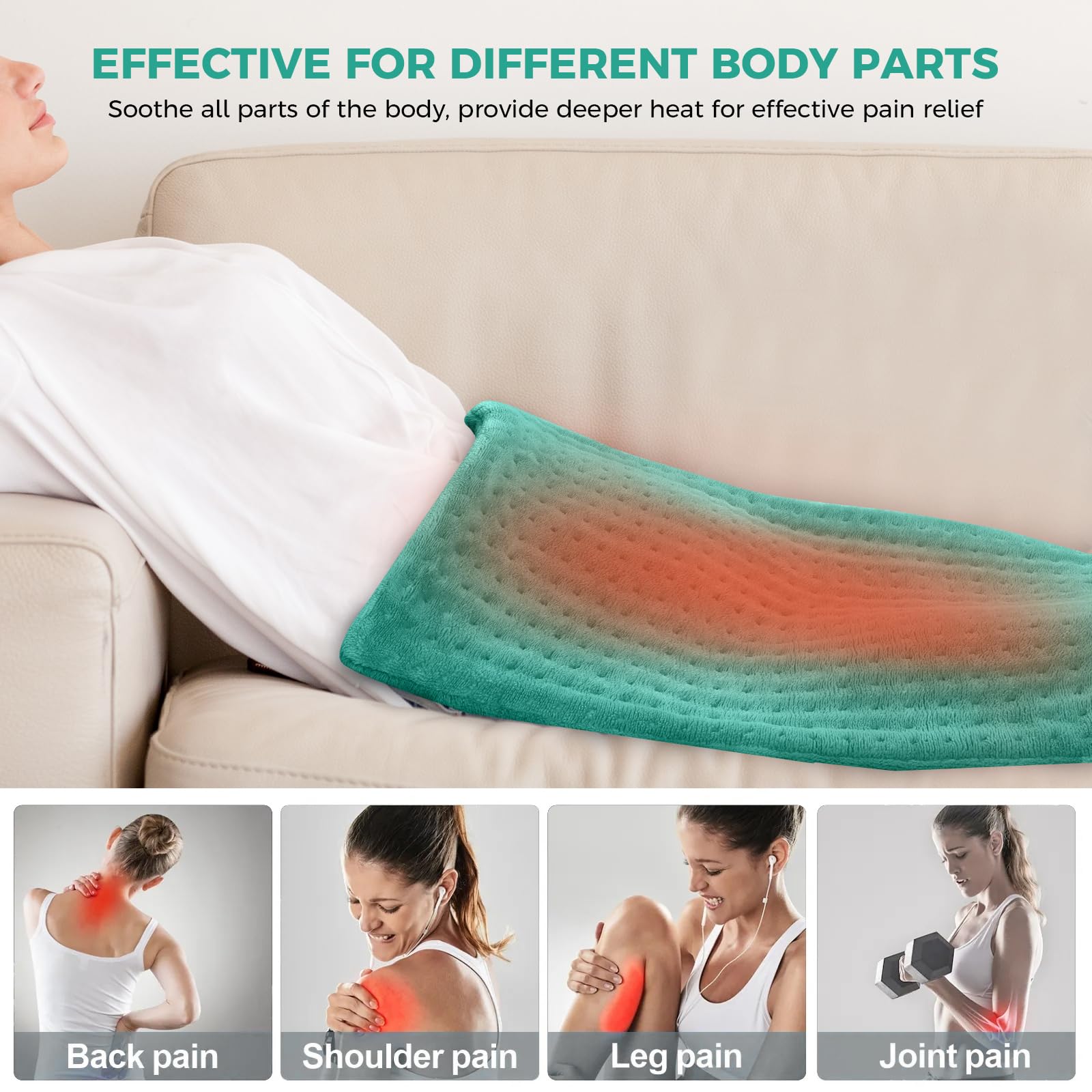 NOWWISH heating pad is machine washable for easy care.