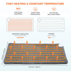 NOWWISH heating pad includes a programmable timer and auto shut-off.