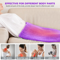 NOWWISH heating pad features programmable timer with auto shut-off for safety.