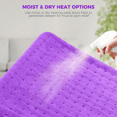 NOWWISH heating pad highlights ultra-soft flannel fabric for gentle warmth.