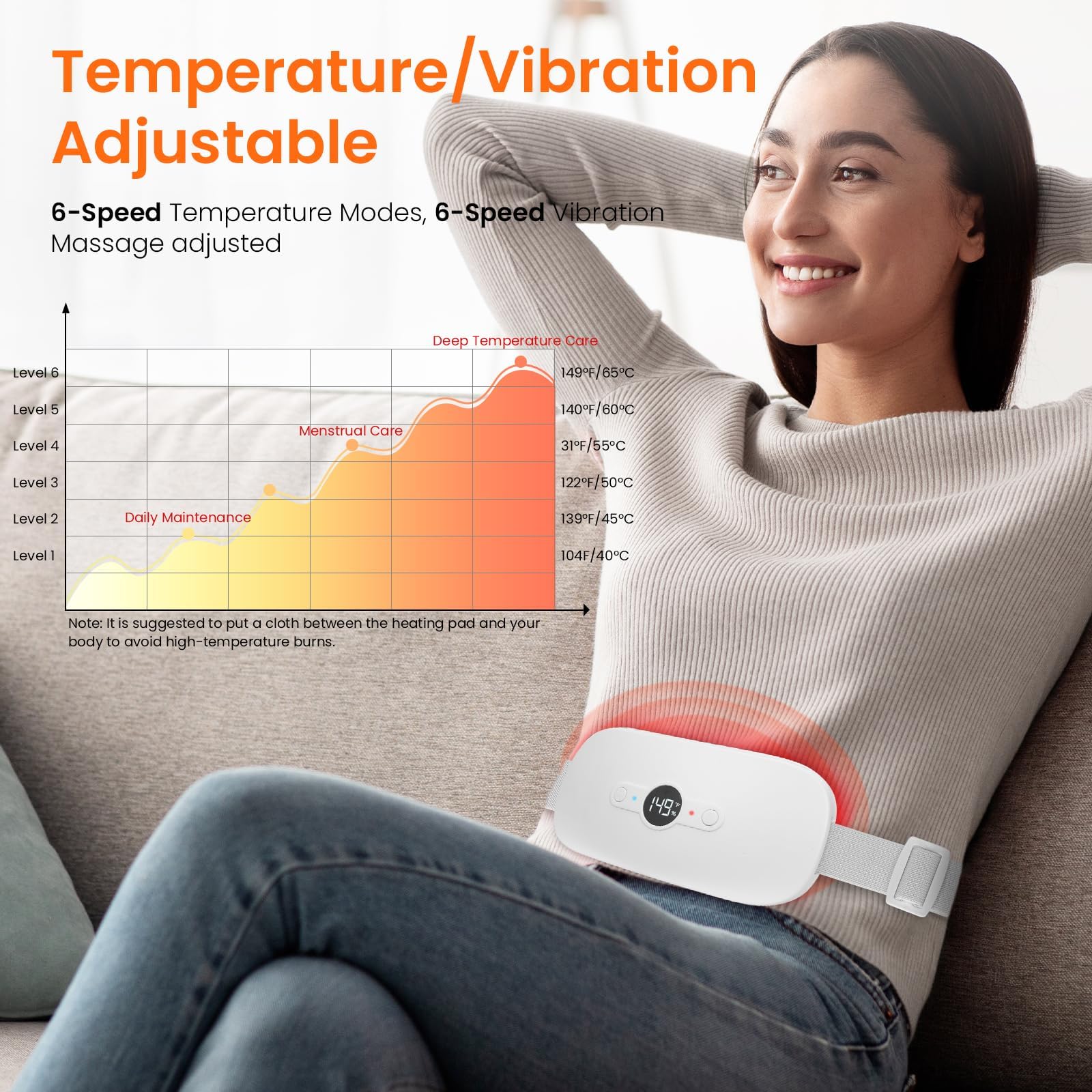 NOWWISH device offers six massage modes for targeted comfort.
