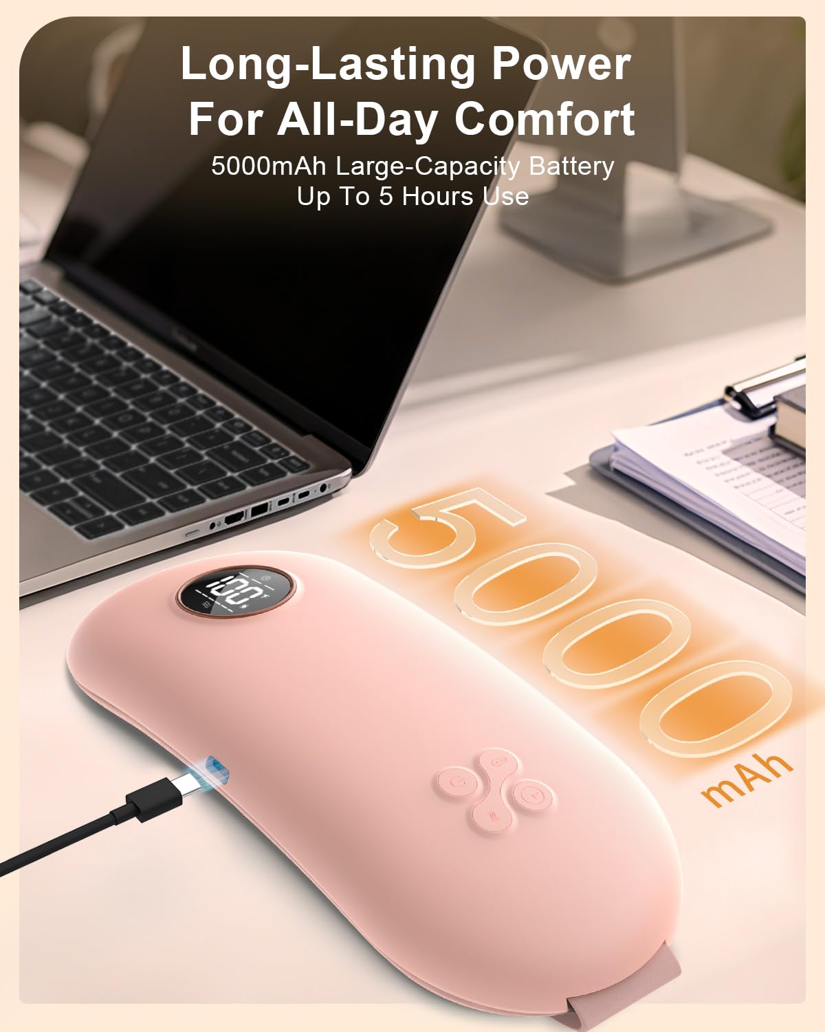 NOWWISH graphene heating pad elastic adjustable strap for universal fit