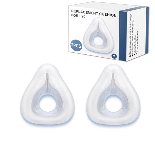 NQIAO F20 cushion pack front view for AirFit F20 provides comfortable, secure fit.