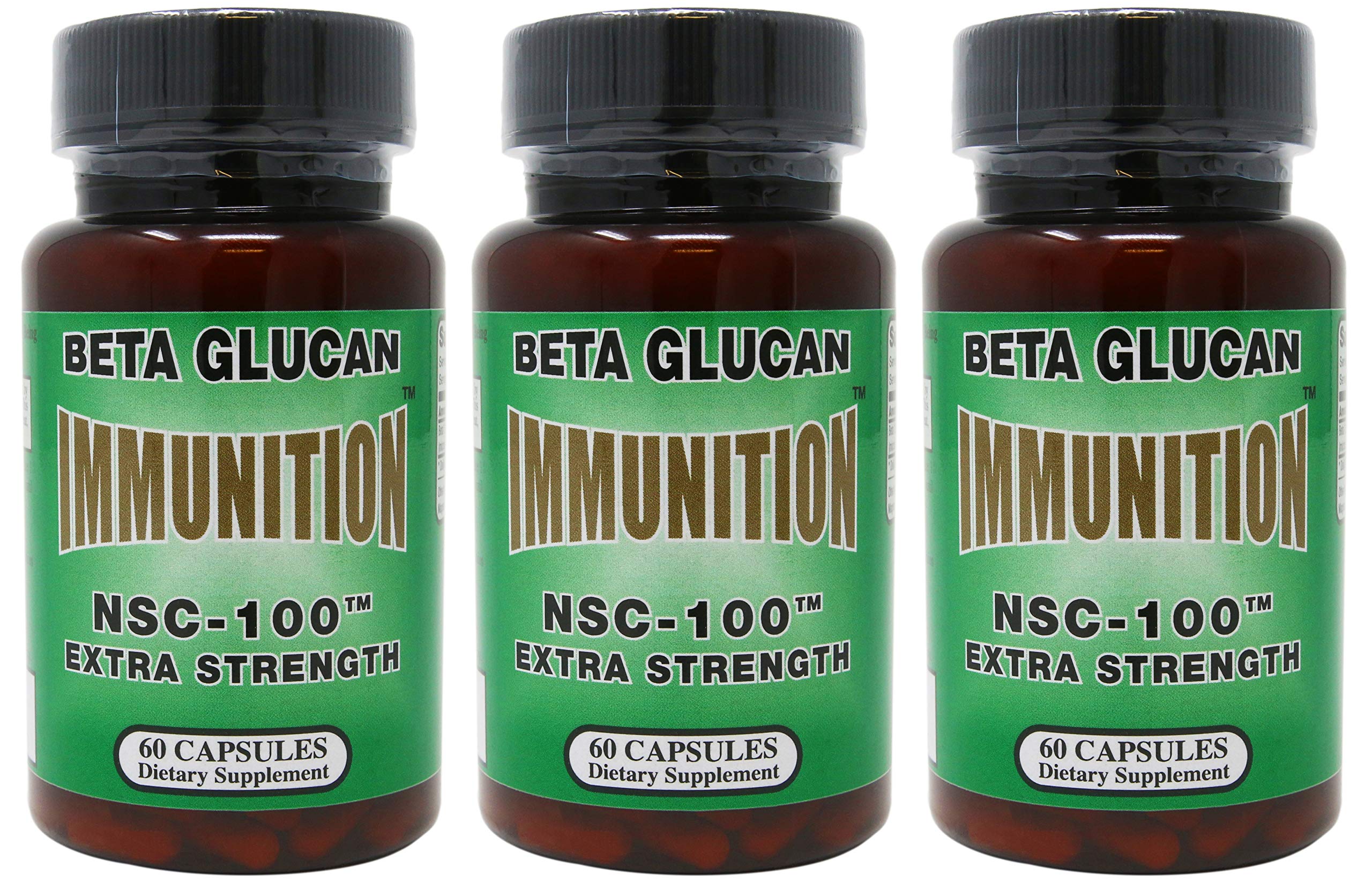 NSC Immunition 100 Extra Strength Beta Glucan bottle for daily immune support.