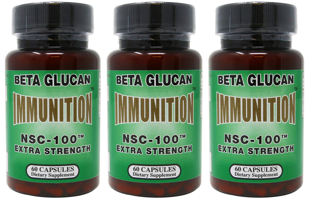 NSC Immunition 100 Extra Strength Beta Glucan bottle for daily immune support.