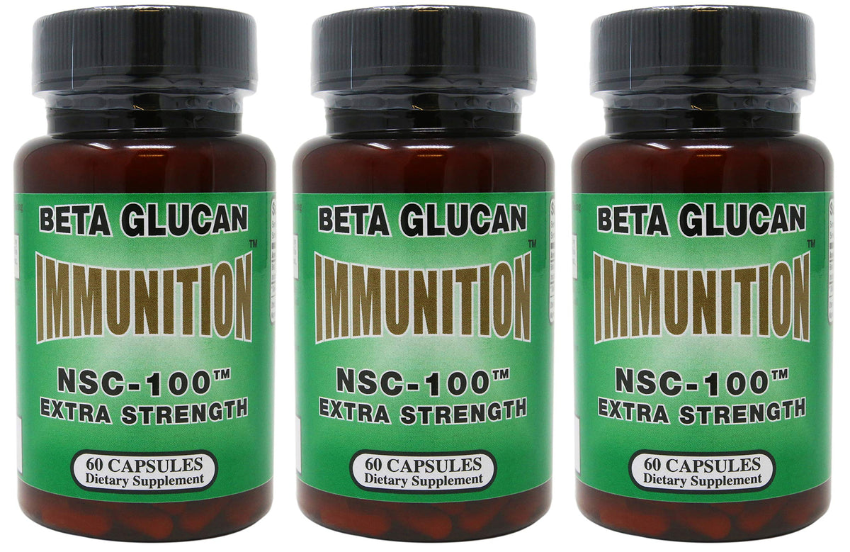 NSC Immunition 100 Extra Strength Beta Glucan bottle for daily immune support.