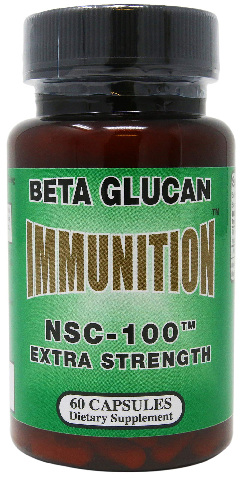 NSC Immunition bottle top view shows 60 capsules for immune support