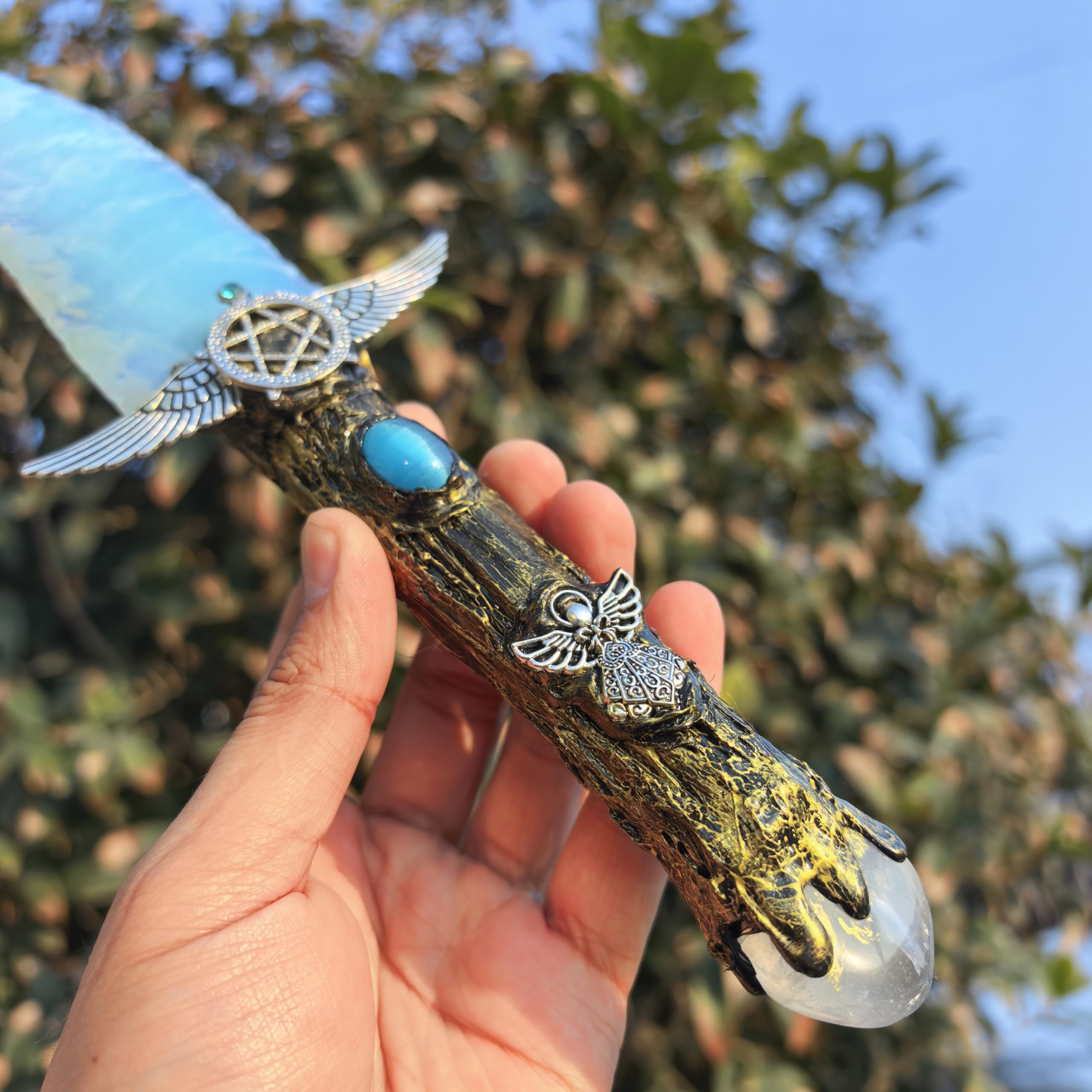 NsmjodStone opal obsidian piece as a unique spiritual tool for reflection.