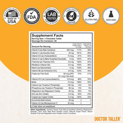 NuBest Doctor Taller Kids packaging highlights grape-flavored chewables
